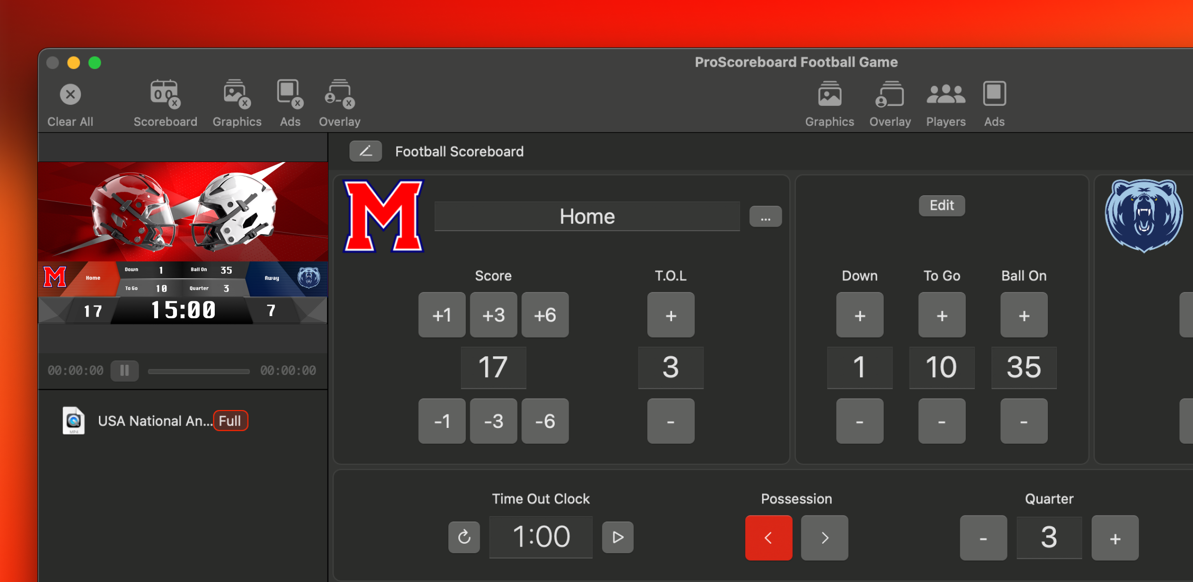 ProScoreboard 界面